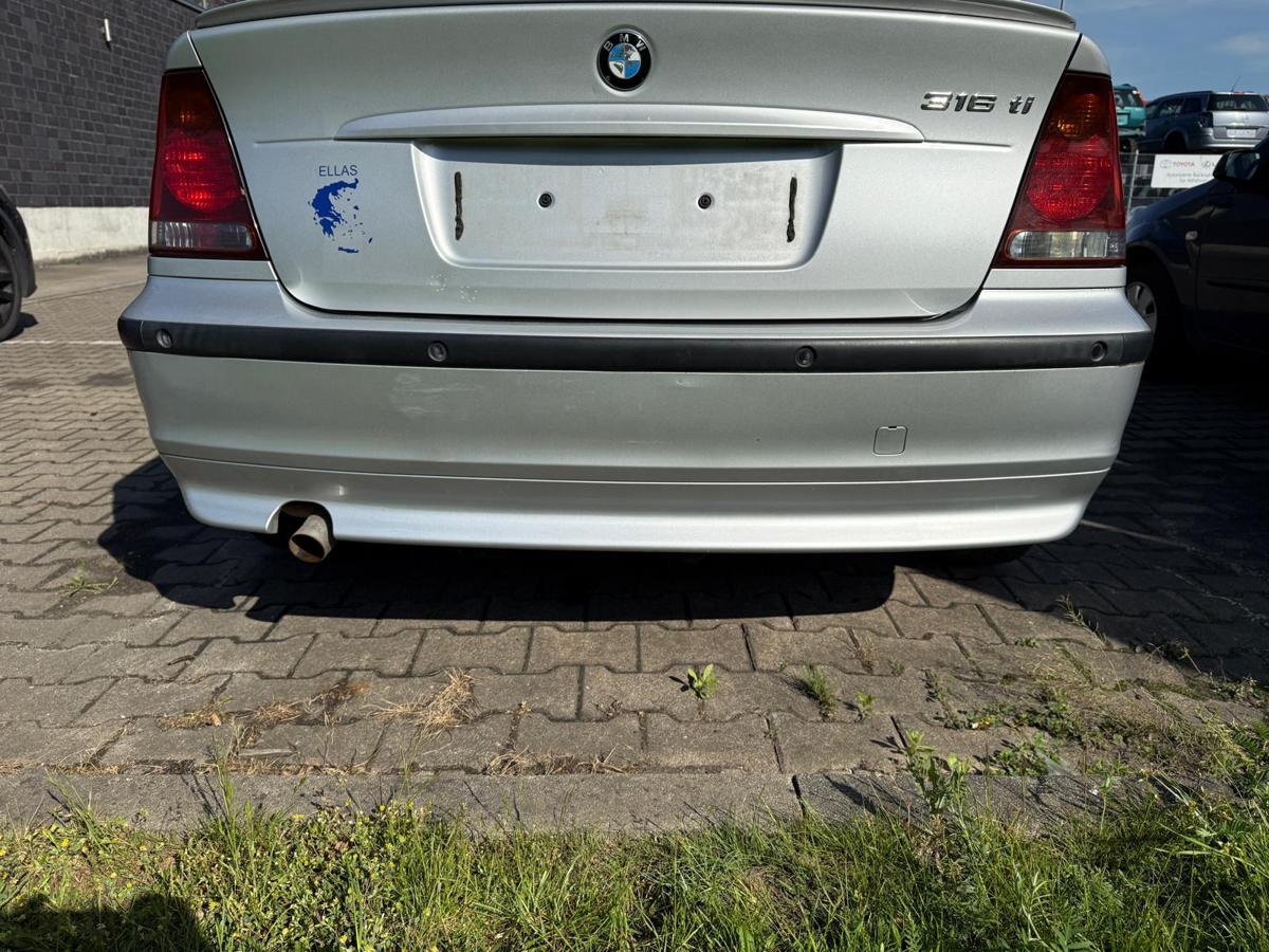 BMW E46 Compact original Stoßstange Stoßfänger hinten 354 Titansilber BJ04